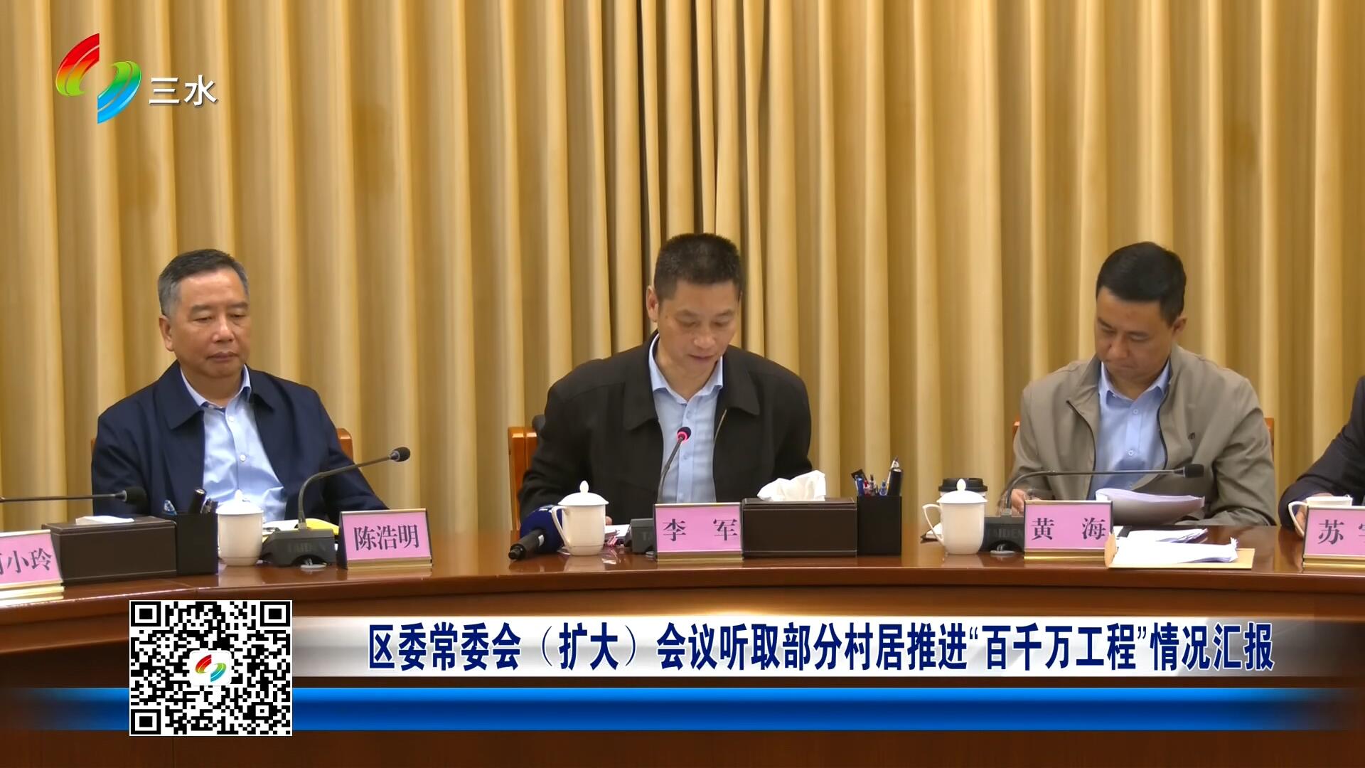 区委常委会（扩大）会议听取部分村居推进“百千万工程”情况汇报