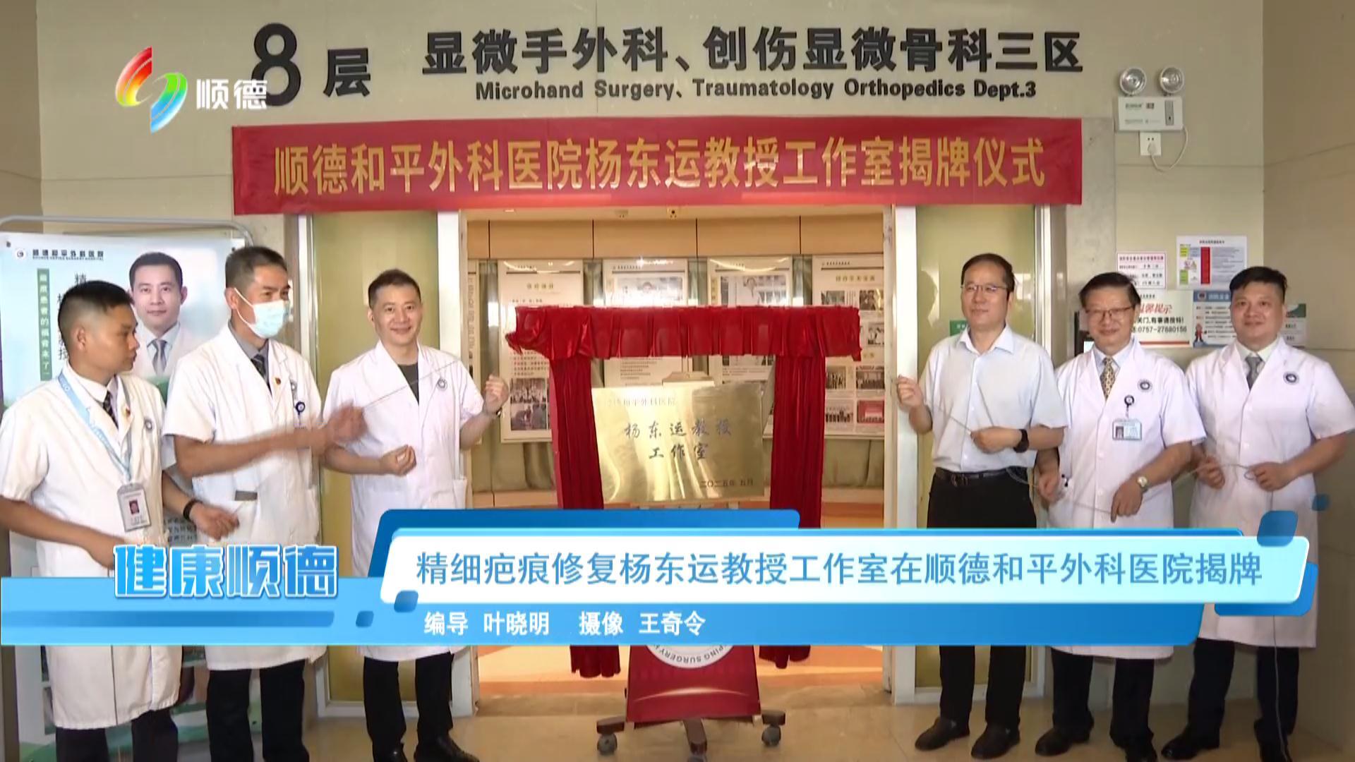 精细疤痕修复杨东运教授工作室在顺德和平外科医院揭牌