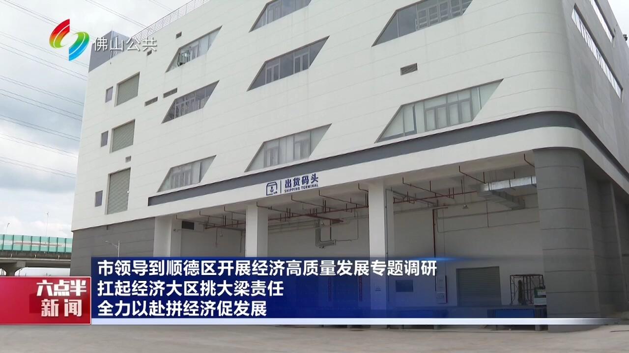 市领导到顺德区开展经济高质量发展专题调研