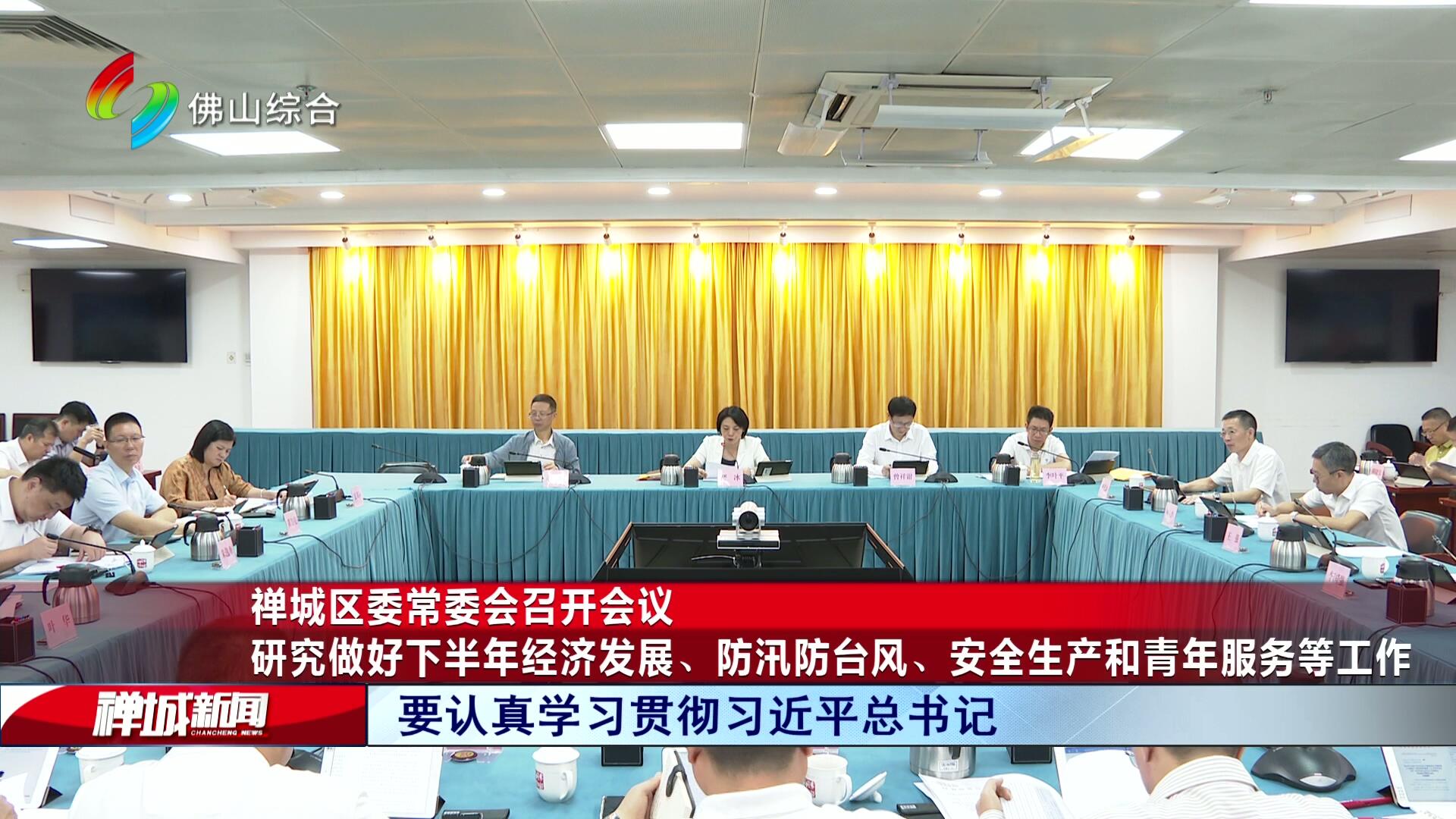 禅城区委常委会召开会议：研究做好下半年经济发展、防汛防台风、安全生产和青年服务等工作
